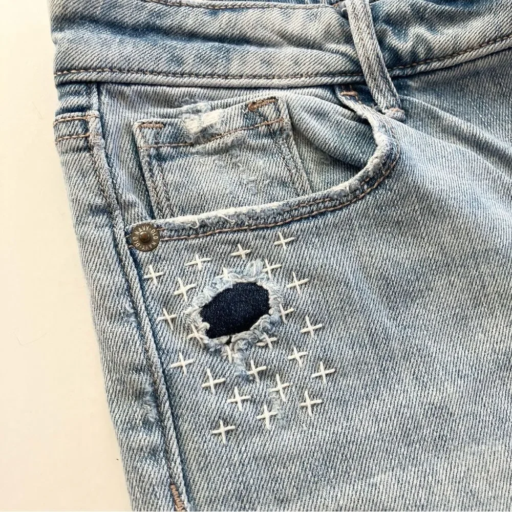 Sashiko Denim Bermuda Shorts